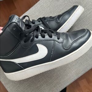 Nike Black and White High-Top Sneakers